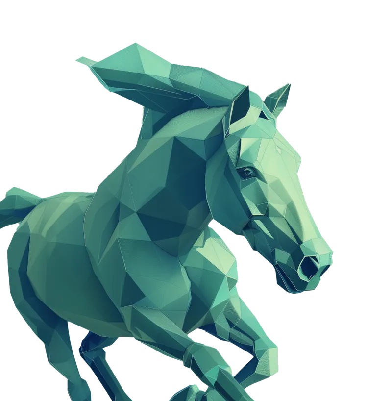 Illustrated palomino horse, the Palomino Consulting mascot